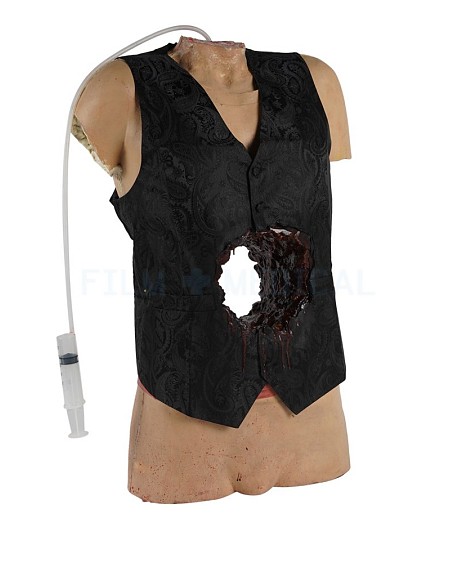 Blood Splatter Torso With Wound 